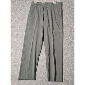 Banana Republic Dress Pants Men Olive Green Wool Blend Stretch 32R